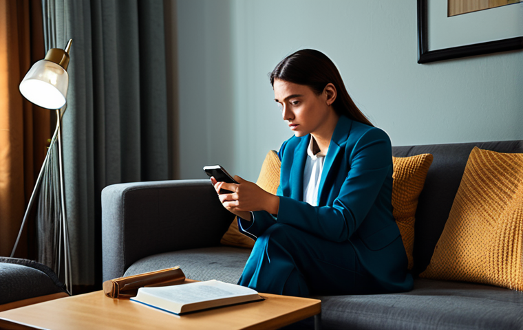 A person, fully clothed in modest, comfortable attire, is seated on a sofa in a modern, subtly lit living room during the late evening. Unopened study books are prominently displayed on a coffee table nearby. The individual gazes at a smartphone with a visibly distracted expression, while a clear wall clock in the background indicates a late hour, emphasizing the passage of time. The overall scene subtly conveys a sense of procrastination and the challenging illusion of available free time. safe for work, appropriate content, fully clothed, professional, perfect anatomy, correct proportions, natural pose, well-formed hands, proper finger count, natural body proportions, high quality, realistic.