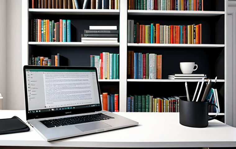 전문가의 조언을 통한 학습 루틴 다듬기 - Study Environment**
"A well-lit, organized workspace with a desk featuring a laptop, notebook, and ...