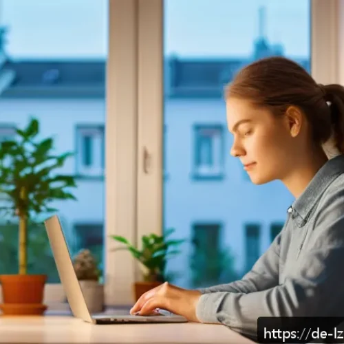 학습 루틴의 장애물 극복하기 - A cozy home office scene in a modern German apartment with a young adult woman using the Pomodoro te...